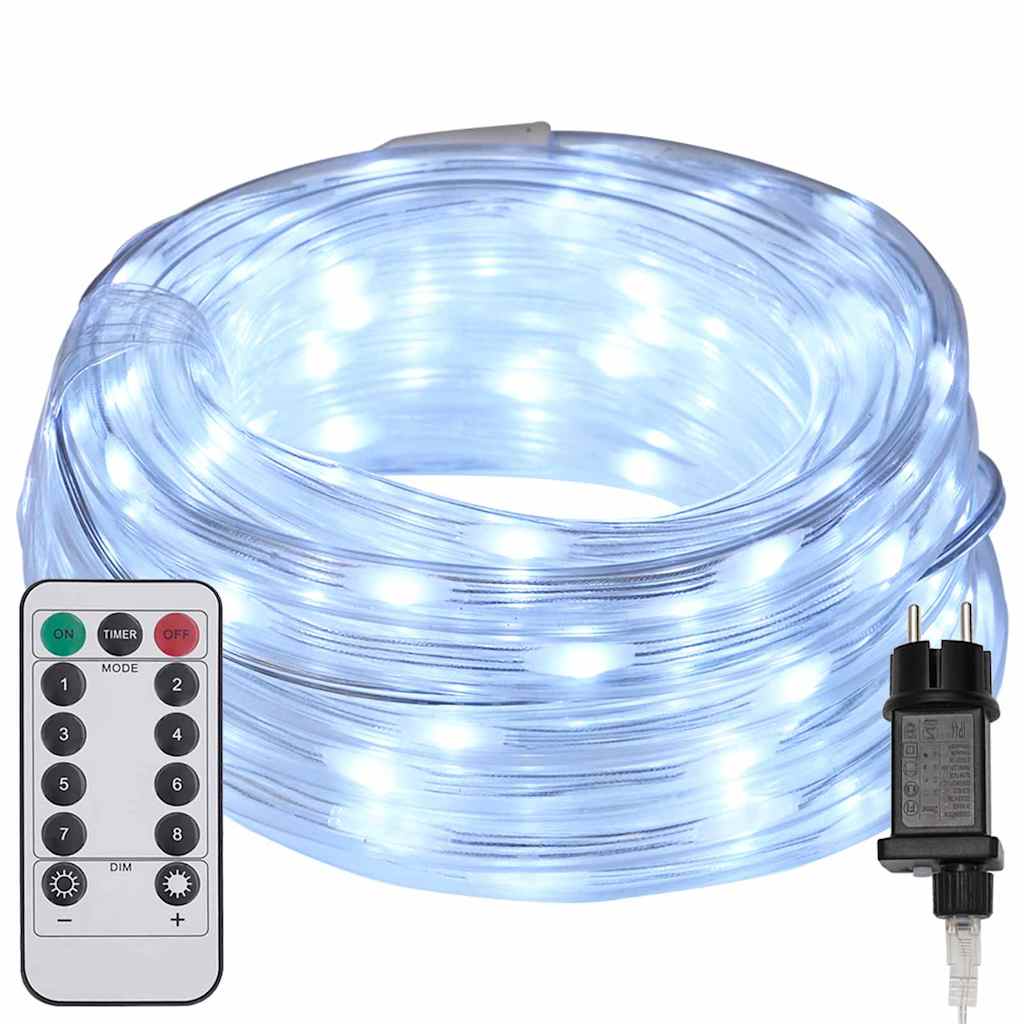 vidaXL Φωτιστικό Συρματόσχοινο με 480 LED Κρύο Λευκό 20 m PVC - Image 2