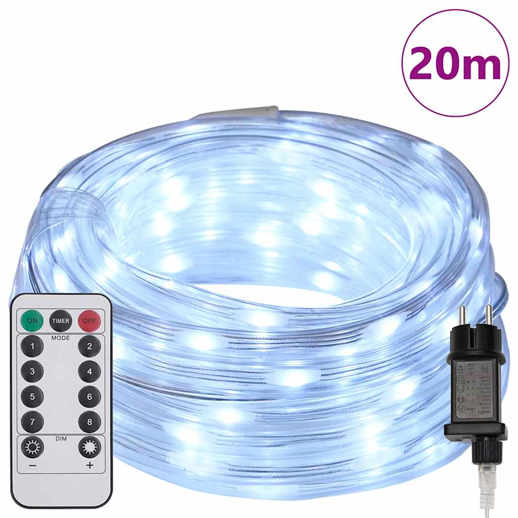 vidaXL Φωτιστικό Συρματόσχοινο με 480 LED Κρύο Λευκό 20 m PVC - Image 3