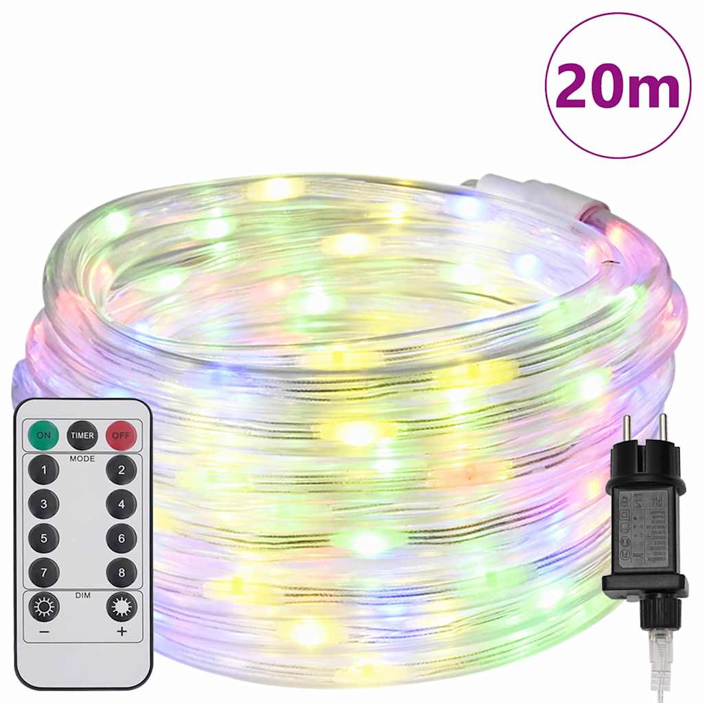 vidaXL Φωτιστικό Συρματόσχοινο με 480 LED Πολύχρωμο 20 m PVC - Image 3