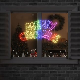vidaXL Χριστουγεννιάτικη Πινακίδα 240 LED Πολύχρωμο 99,5 x 54 εκ PVC