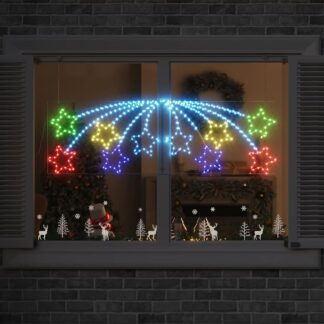 vidaXL Χριστουγεννιάτικο Αστέρι 432 LED Πολύχρωμο 182 x 58 εκ. PVC