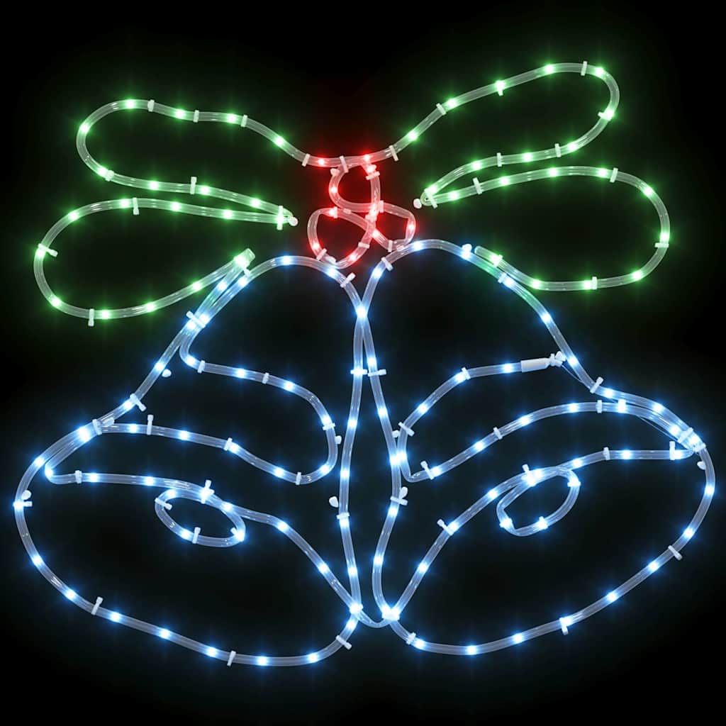 vidaXL Χριστουγεννιάτικο Κουδούνι 144 LED Πολύχρωμο 57 x 47,5 εκ PVC - Image 6