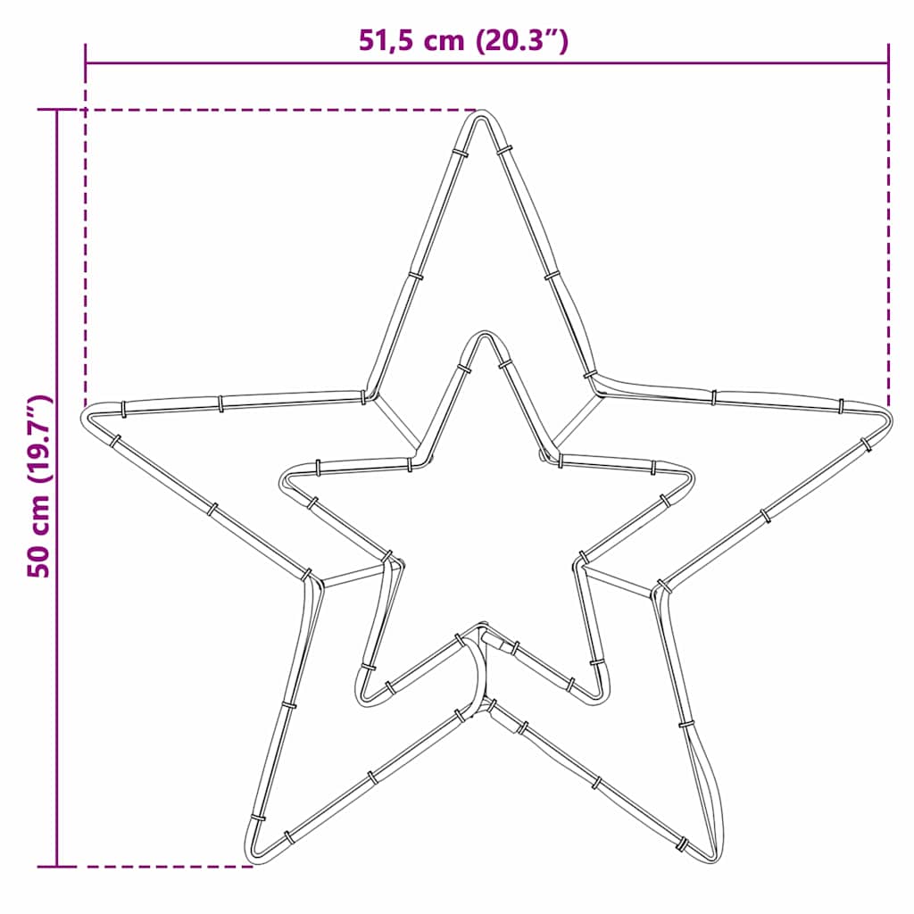 vidaXL Χριστουγεννιάτικο Αστέρι Κρύο Λευκό 51,5 x 50 x 0,65 εκ. Σίδερο - Image 11