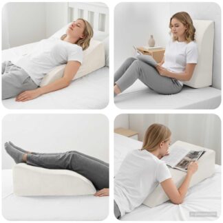 vidaXL Μαξιλάρι Ποδιών 68 x 40 x 18 εκ. PU Αφρός Λευκό
