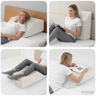 vidaXL Μαξιλάρι Ποδιών 63 x 52 x 19,5 εκ Σφιχτό PU Αφρός Λευκό