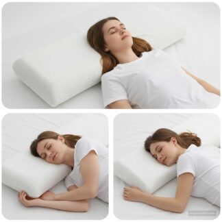 vidaXL Μαξιλάρι Ύπνου 105 x 36 x 13 εκ Μεσαίο Τζελ Μνήμης Φόρμα Λευκό