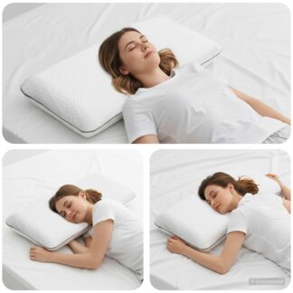 vidaXL Μαξιλάρι Ύπνου 80 x 35 x 10 εκ Μεσαίο Τζελ Αφρός Λευκό
