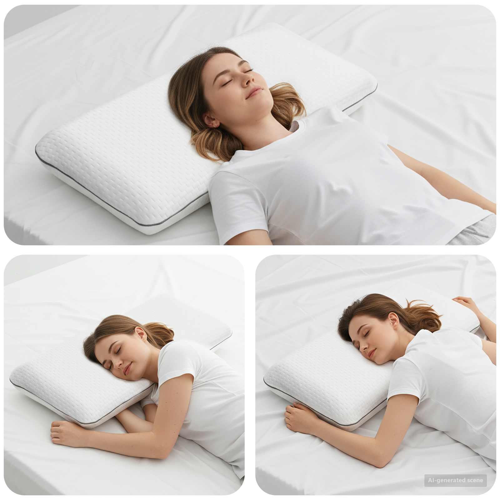 vidaXL Μαξιλάρι Ύπνου 80 x 35 x 10 εκ Μεσαίο Τζελ Αφρός Λευκό