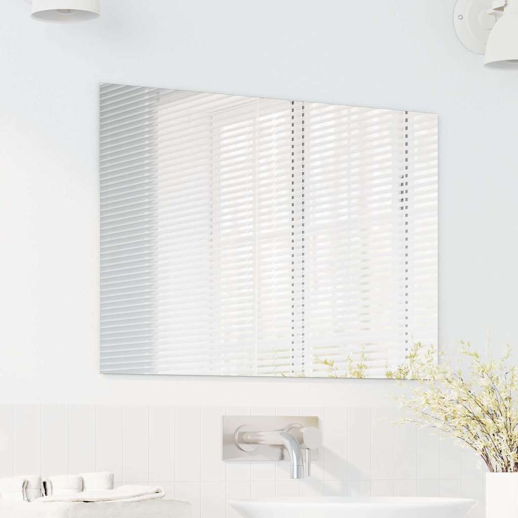 vidaXL Καθρέφτης τοίχου Ορθογώνιος 70 x 50 cm σκληρυμένο γυαλί - Image 3