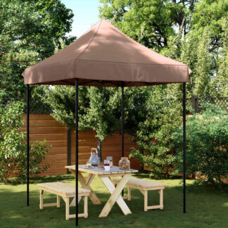 vidaXL Σκηνή Πάρτυ 200 x 200 x 306 εκ. Καφέ Ύφασμα Όξφορντ