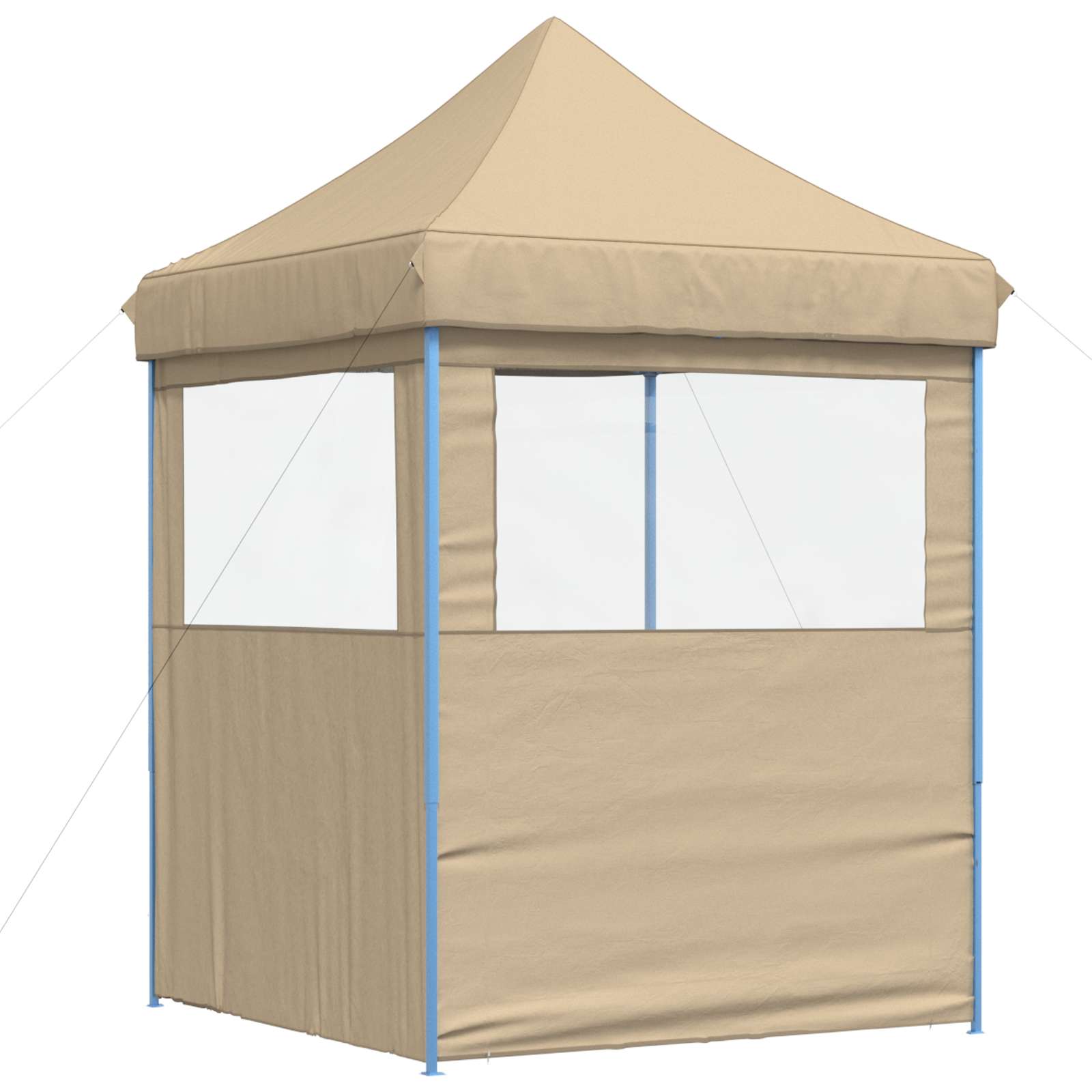vidaXL Σκηνή Πάρτυ 200 x 200 x 306 εκ. Μπεζ Ύφασμα Όξφορντ - Image 6