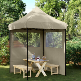 vidaXL Σκηνή Πάρτυ 200 x 200 x 306 εκ. Taupe Ύφασμα Όξφορντ