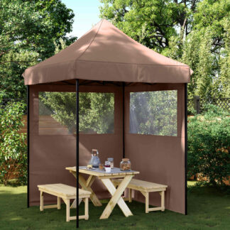 vidaXL Σκηνή Πάρτυ 200 x 200 x 306 εκ. Καφέ Ύφασμα Όξφορντ