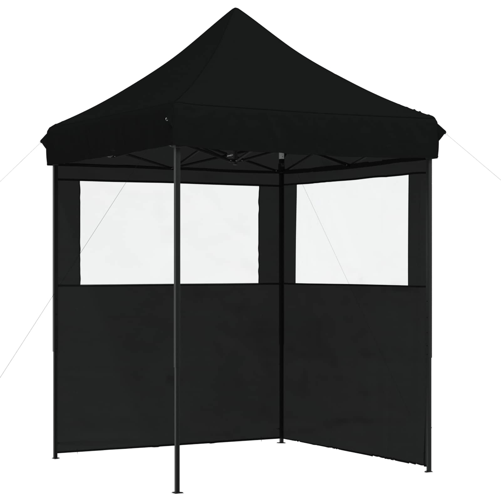 vidaXL Σκηνή Πάρτυ 200 x 200 x 306 εκ. Μαύρο Ύφασμα Όξφορντ - Image 2