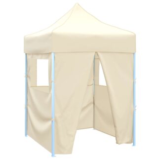 vidaXL Σκηνή Πάρτυ 200 x 200 x 315 εκ. Κρεμ Ύφασμα Όξφορντ