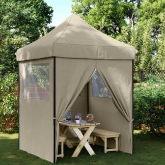 vidaXL Σκηνή Πάρτυ 200 x 200 x 306 εκ. Taupe Ύφασμα Όξφορντ