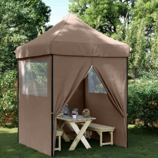 vidaXL Σκηνή Πάρτυ 200 x 200 x 306 εκ. Καφέ Ύφασμα Όξφορντ