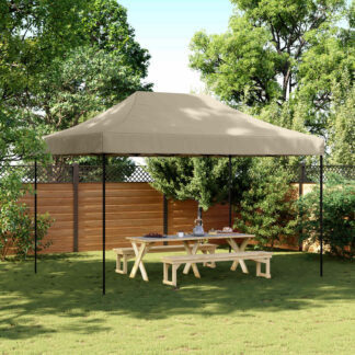 vidaXL Σκηνή Πάρτυ 279 x 410 x 315 εκ. Taupe Ύφασμα Όξφορντ