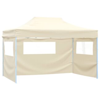 vidaXL Σκηνή Πάρτυ 280 x 410 x 315 εκ. Κρεμ Ύφασμα Όξφορντ