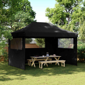 vidaXL Σκηνή Πάρτυ 279 x 410 x 315 εκ. Μαύρο Ύφασμα Όξφορντ