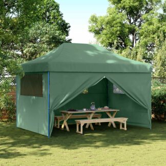 vidaXL Σκηνή Πάρτυ 279 x 410 x 315 εκ. Πράσινο Ύφασμα Όξφορντ