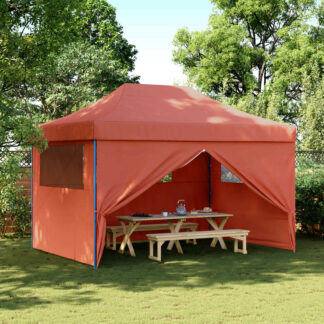 vidaXL Σκηνή Πάρτυ 279 x 410 x 315 εκ. Τερακότα Ύφασμα Όξφορντ