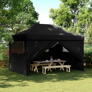 vidaXL Σκηνή Πάρτυ 279 x 410 x 315 εκ. Μαύρο Ύφασμα Όξφορντ