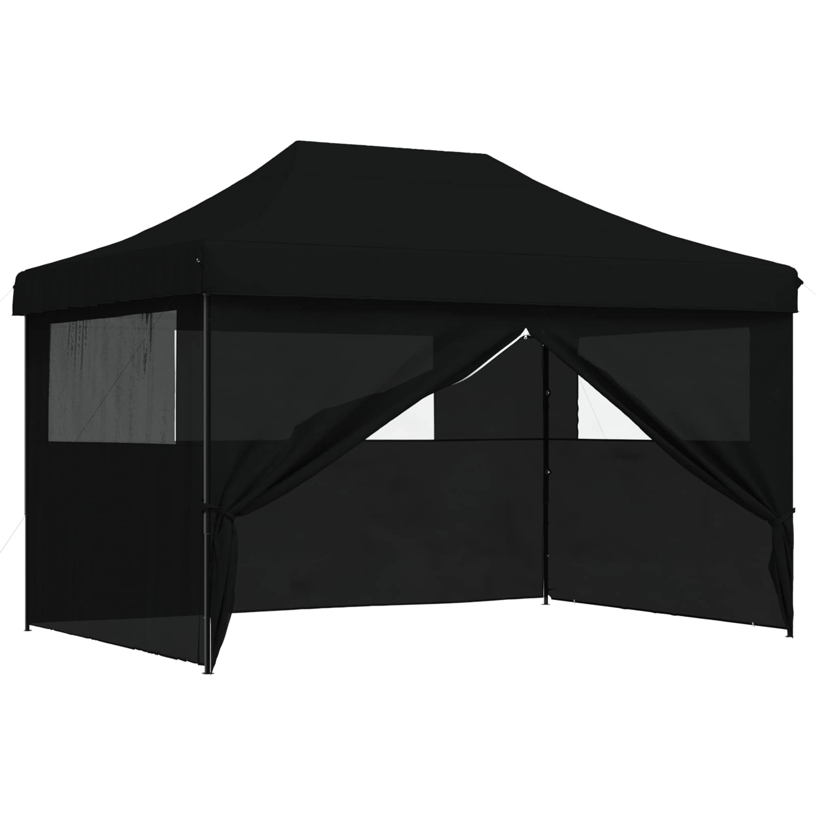 vidaXL Σκηνή Πάρτυ 279 x 410 x 315 εκ. Μαύρο Ύφασμα Όξφορντ - Image 2