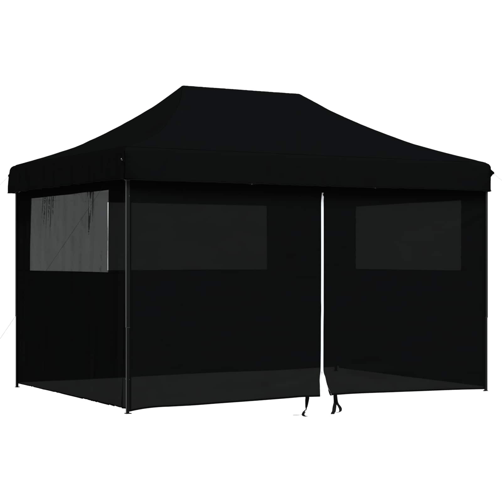 vidaXL Σκηνή Πάρτυ 279 x 410 x 315 εκ. Μαύρο Ύφασμα Όξφορντ - Image 3