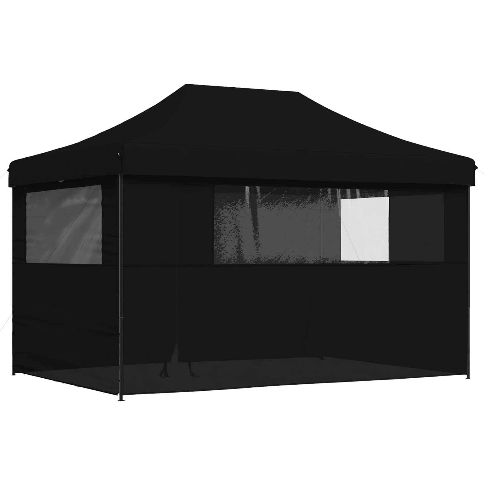 vidaXL Σκηνή Πάρτυ 279 x 410 x 315 εκ. Μαύρο Ύφασμα Όξφορντ - Image 7