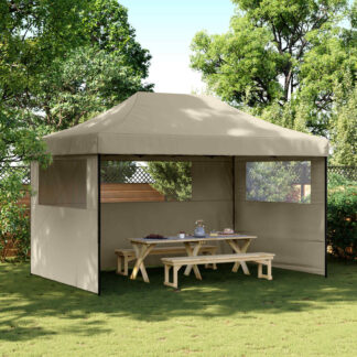 vidaXL Σκηνή Πάρτυ 292 x 440 x 315 εκ. Taupe Ύφασμα Όξφορντ