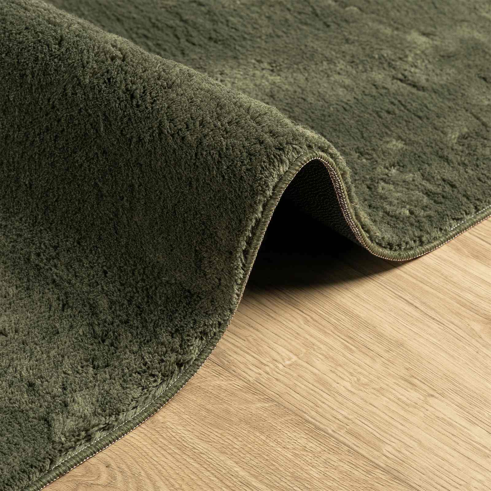 vidaXL Χαλί HUARTE Δασικό Πράσινο 80 x 500 cm 100% Πολυεστέρας - Image 6