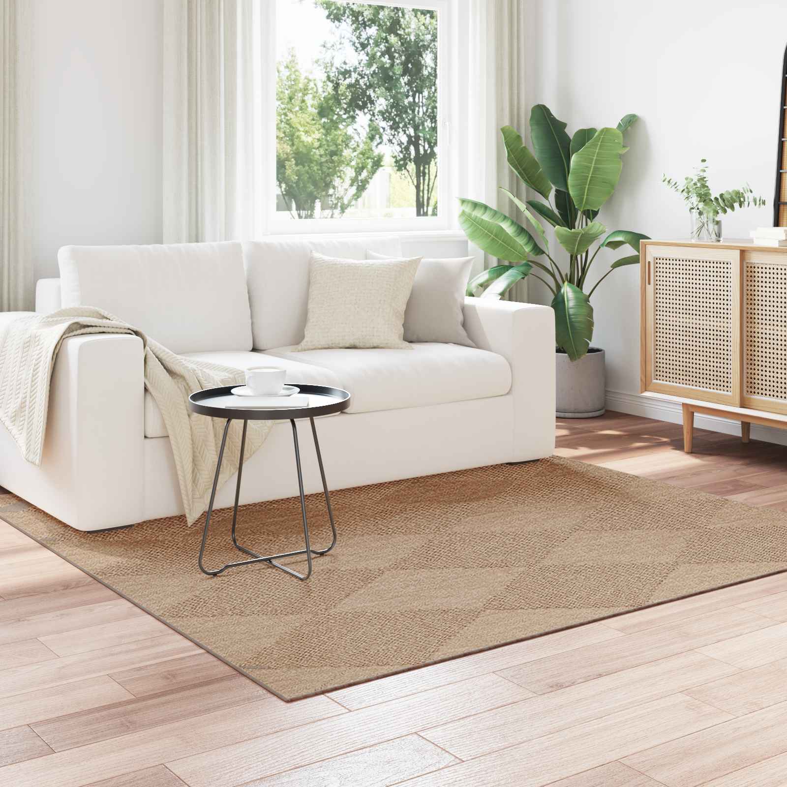 vidaXL Χαλί για εσωτερικούς και εξωτερικούς χώρους AGIRA Φυσικό