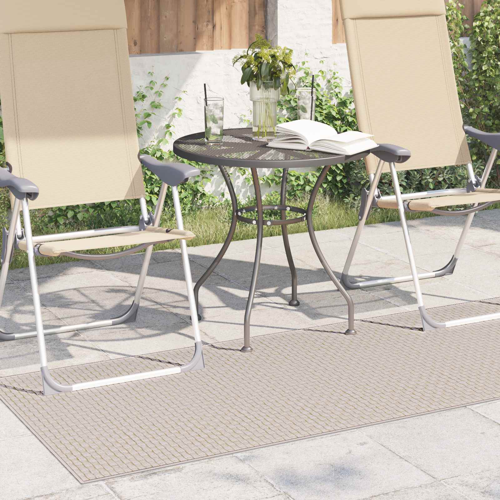 vidaXL Χαλιά χώρου Ορθογώνιος FARO Κρεμ 150 x 80 cm Πολυεστέρας - Image 3