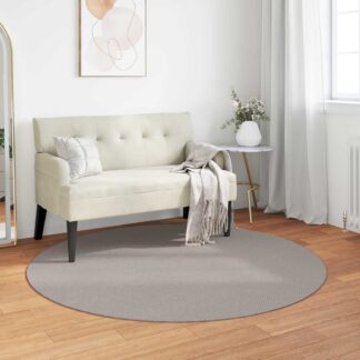 vidaXL Χαλί εσωτερικού χώρου LUGO Κρέμα και Ταπεί Ø 120 cm Πολυεστέρας