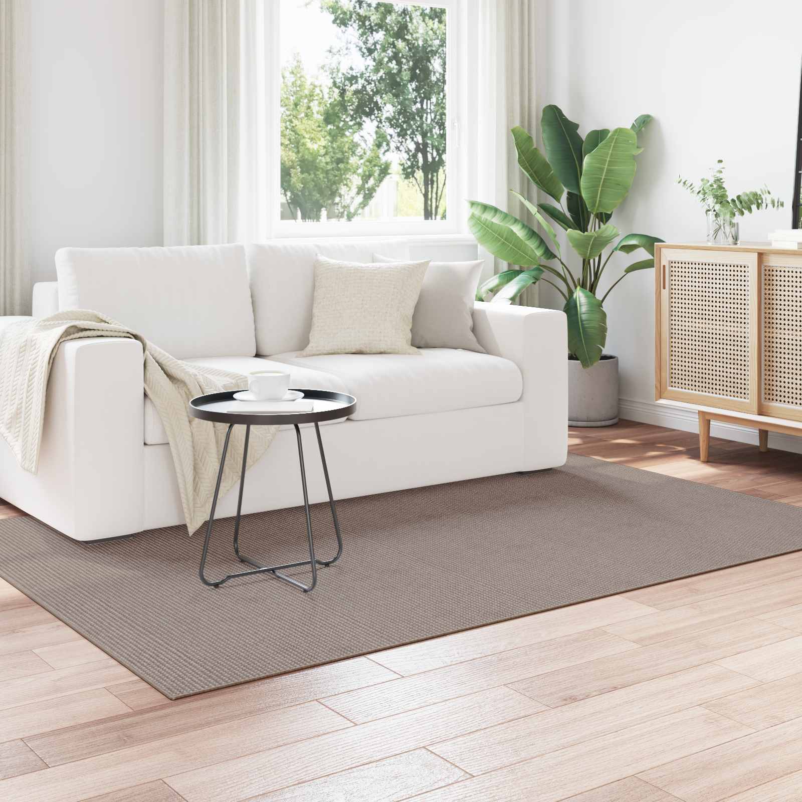 vidaXL Χαλί εσωτερικού χώρου LUGO Κρέμα και Ταπεί 140 x 200 cm - Image 3