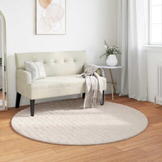 vidaXL Χαλιά χώρου Γύρος SIROLO Μπεζ Ø 160 CM Πολυεστέρας