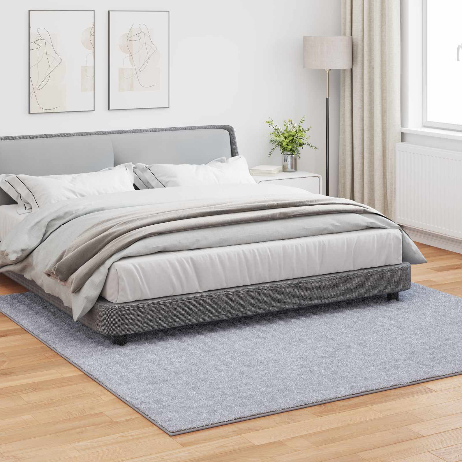 vidaXL Χαλιά χώρου τετράγωνο SIROLO Γκρι 240 x 240 cm Πολυεστέρας - Image 3