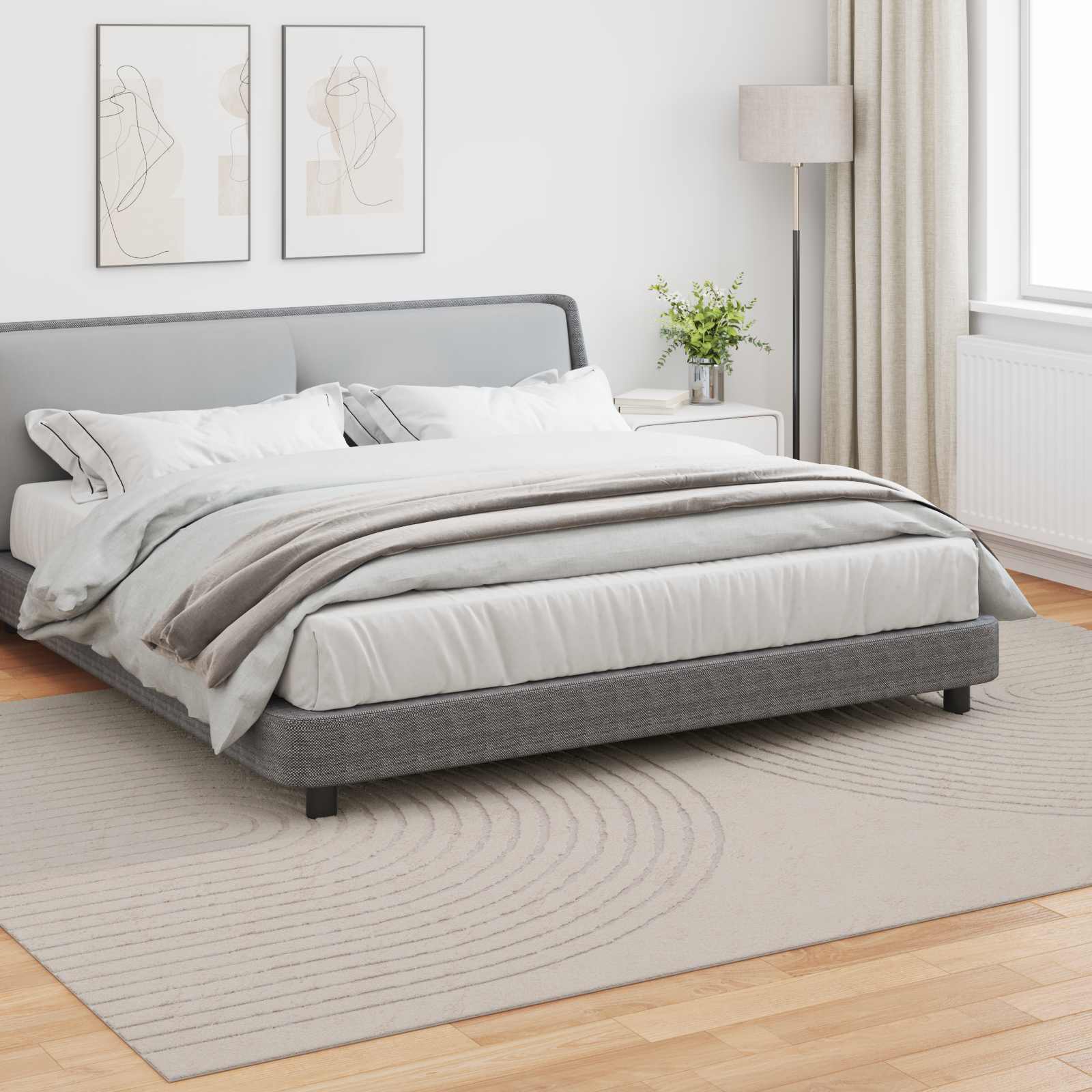 vidaXL Χαλί εσωτερικού χώρου GALATI Κρεμ 200 x 280 cm Πολυεστέρας - Image 3