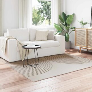 vidaXL Χαλί εσωτερικού χώρου GALATI Κρεμ 120 x 120 cm Πολυεστέρας
