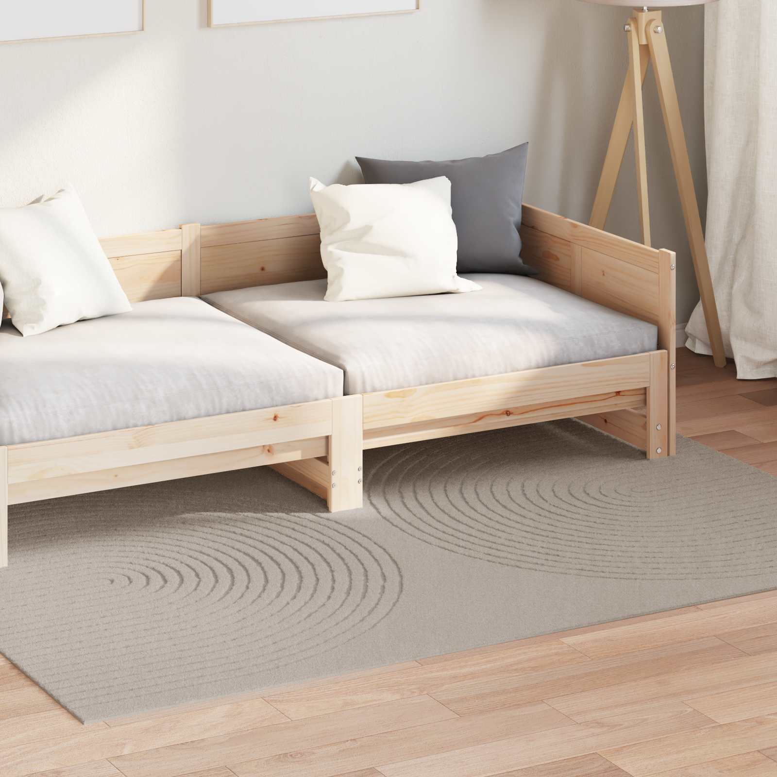 vidaXL Χαλί εσωτερικού χώρου GALATI Μπεζ 140 x 200 cm Πολυεστέρας - Image 3