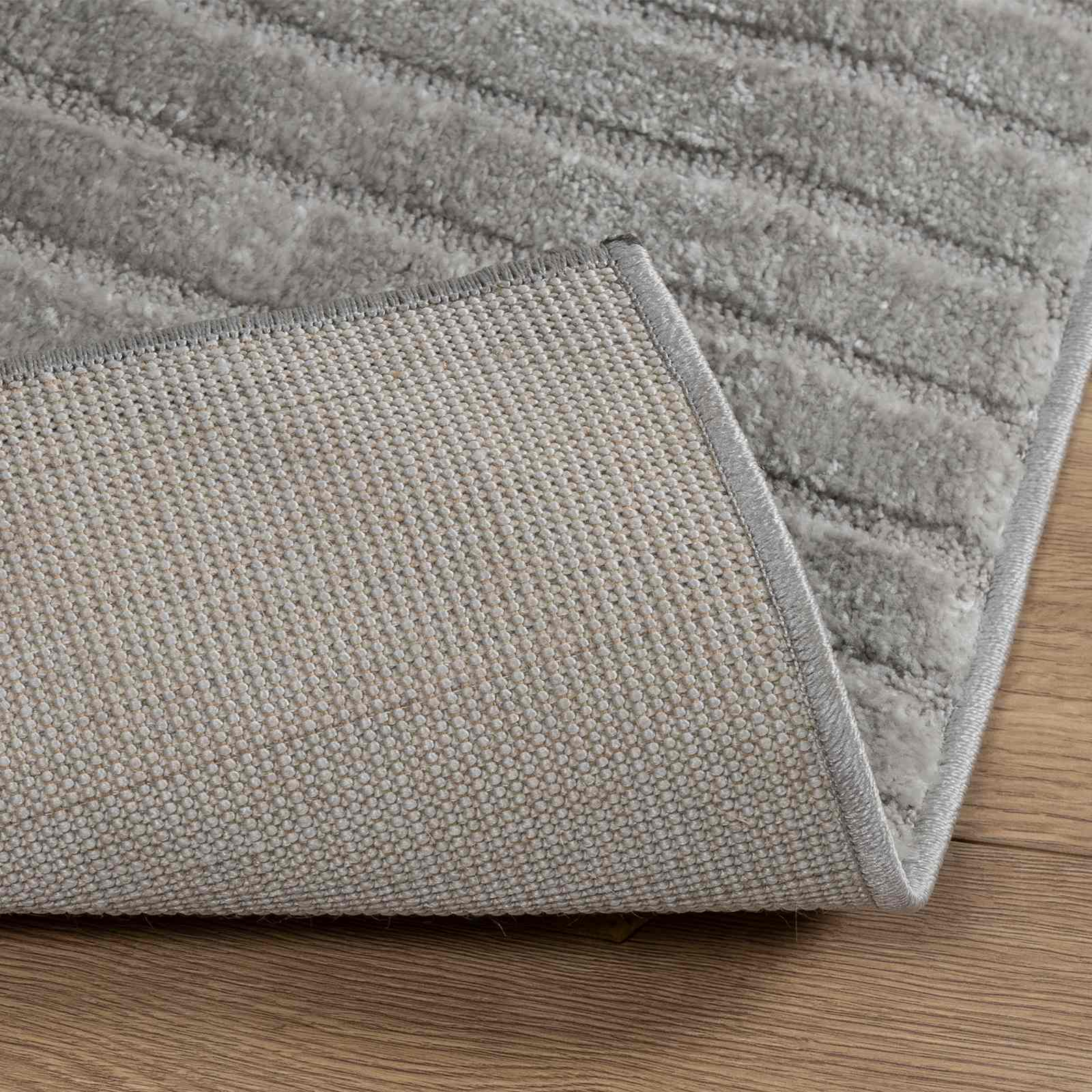 vidaXL Χαλί εσωτερικού χώρου GALATI Γκρι 120 x 120 cm Πολυεστέρας - Image 4