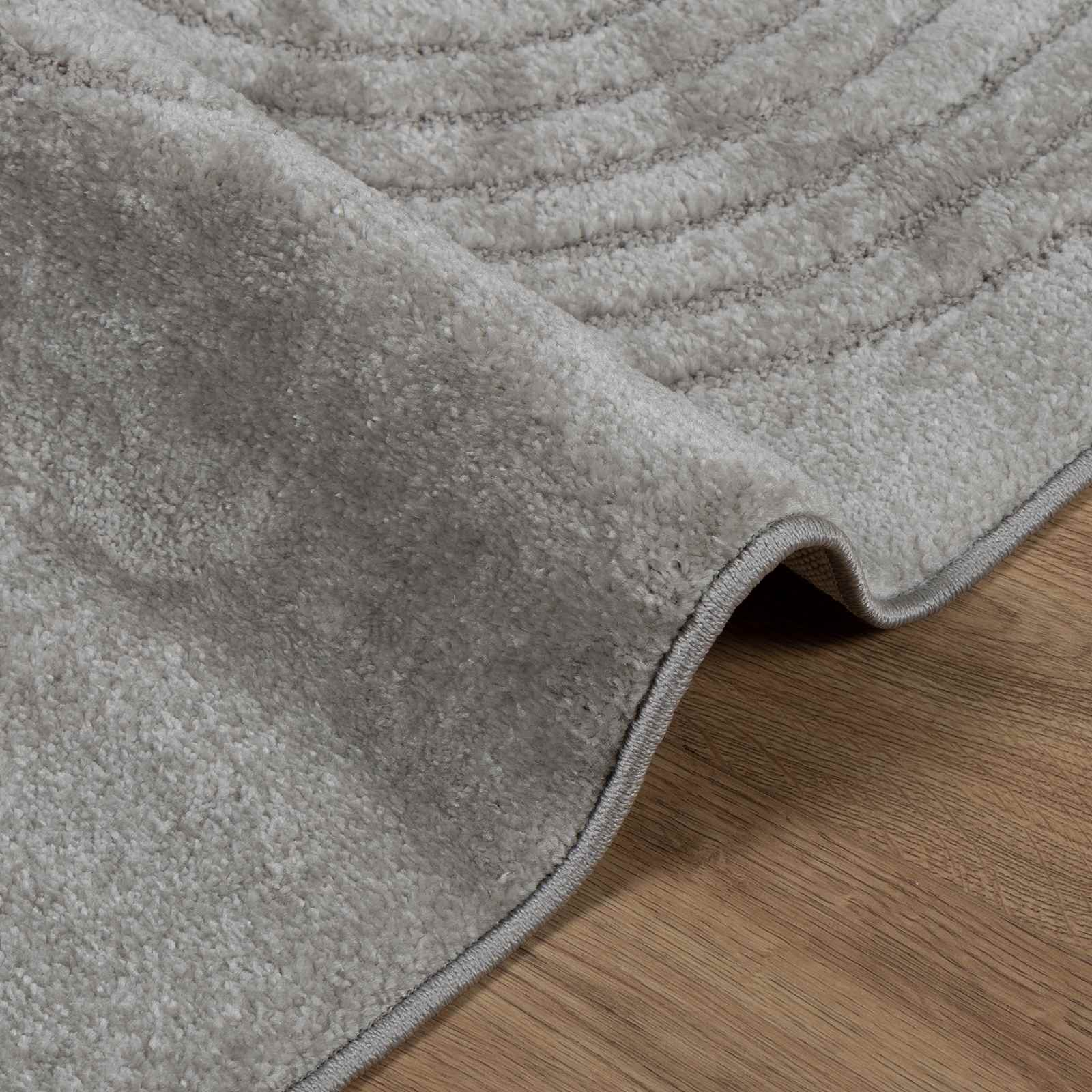 vidaXL Χαλί εσωτερικού χώρου GALATI Γκρι 120 x 120 cm Πολυεστέρας - Image 5