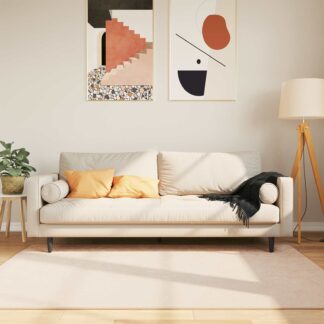 vidaXL Χαλί Runner MARSA Κρεμ 120 x 170 cm Πολυέστερ και PVC