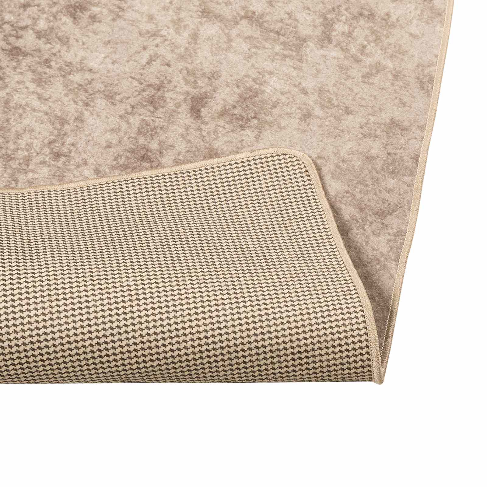 vidaXL Χαλί Runner MARSA Μπεζ 100 x 300 cm Πολυέστερ και PVC - Image 4