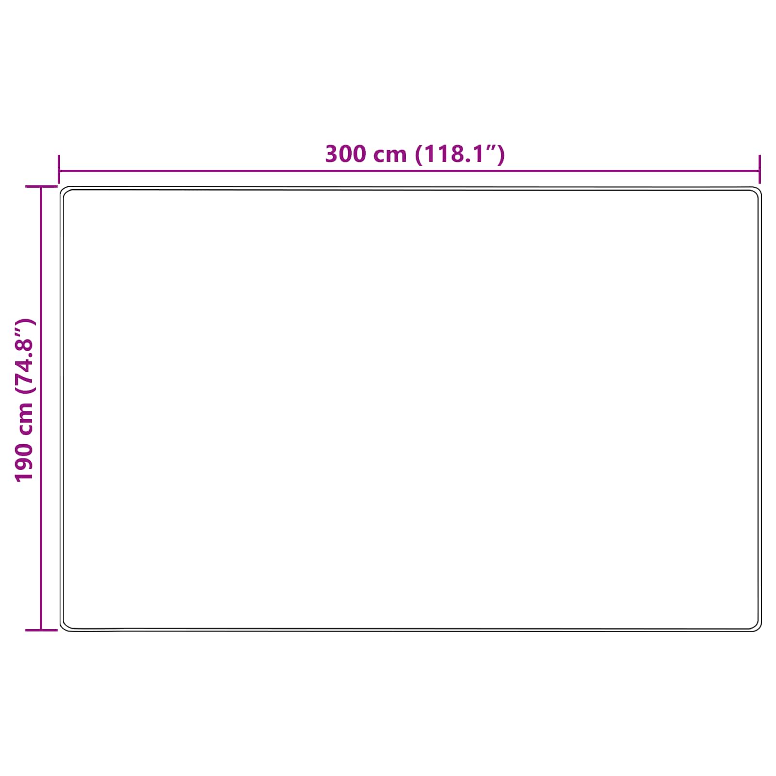 vidaXL Χαλί Runner MARSA Μπεζ 190 x 300 εκ. Πολυέστερ και PVC - Image 7