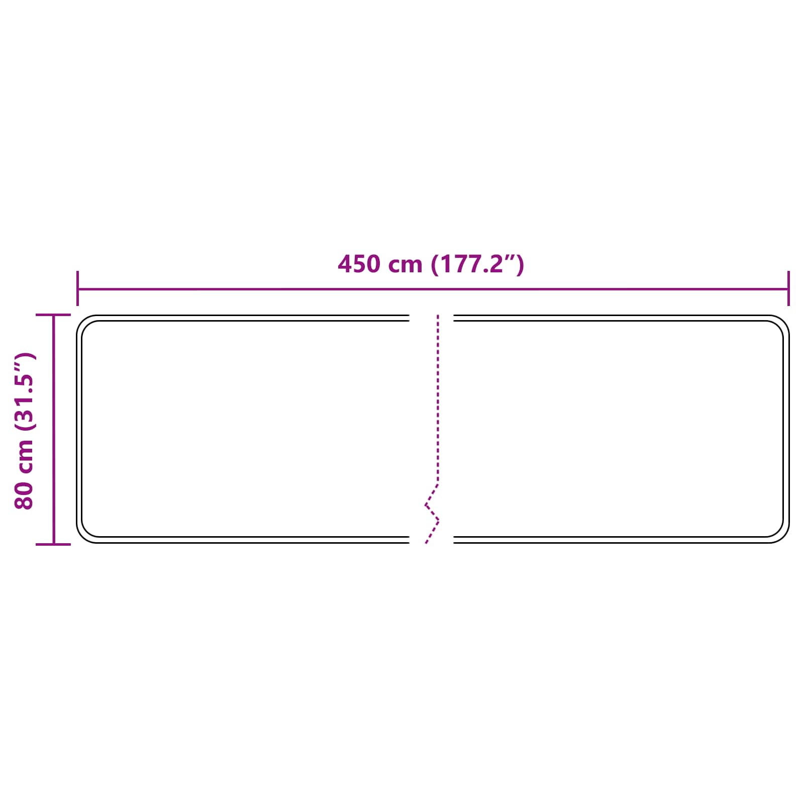 vidaXL Χαλί Runner MARSA Δασώδες Πράσινο 80 x 450 εκ. - Image 7
