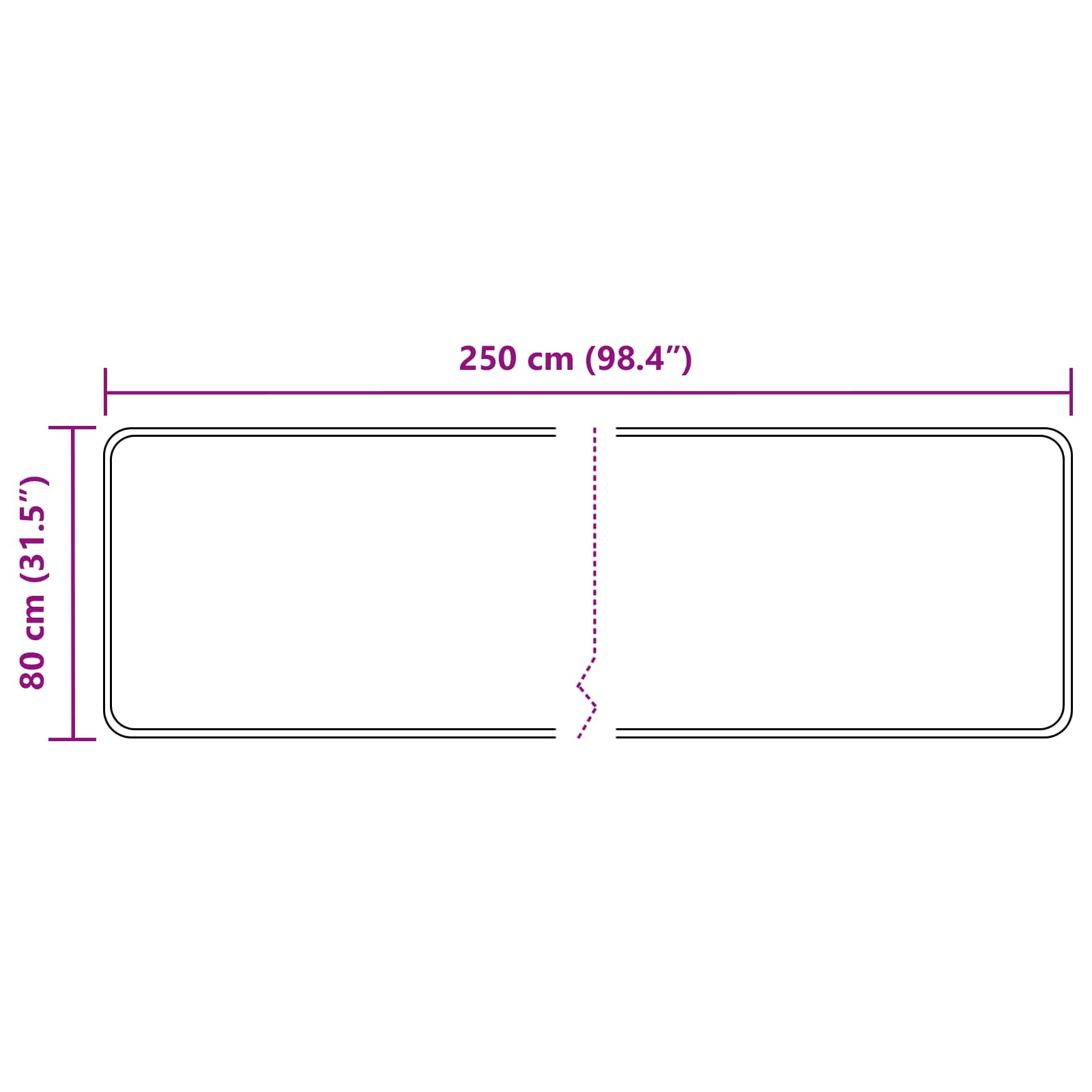 vidaXL Χαλί Runner MARSA Ανθρακί 80 x 250 cm Πολυέστερ και PVC - Image 7