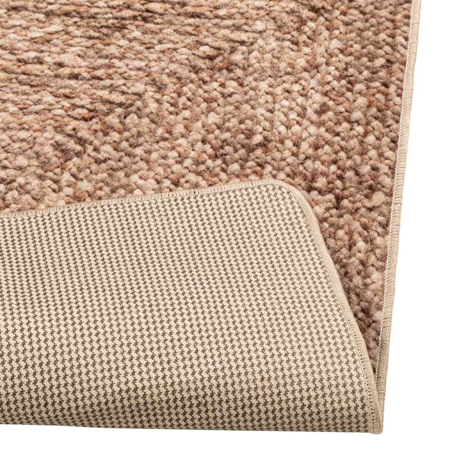 vidaXL Χαλί Runner MARSA Καφέ 80 x 150 cm Πολυέστερ και PVC - Image 4