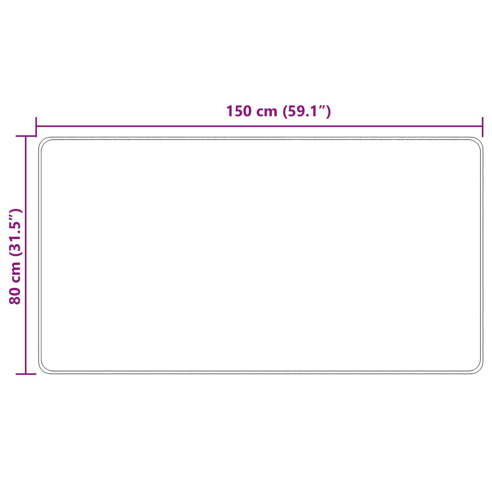 vidaXL Χαλί Runner MARSA Καφέ 80 x 150 cm Πολυέστερ και PVC - Image 7